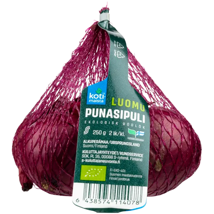 Kotimaista punasipuli luomu 250 g