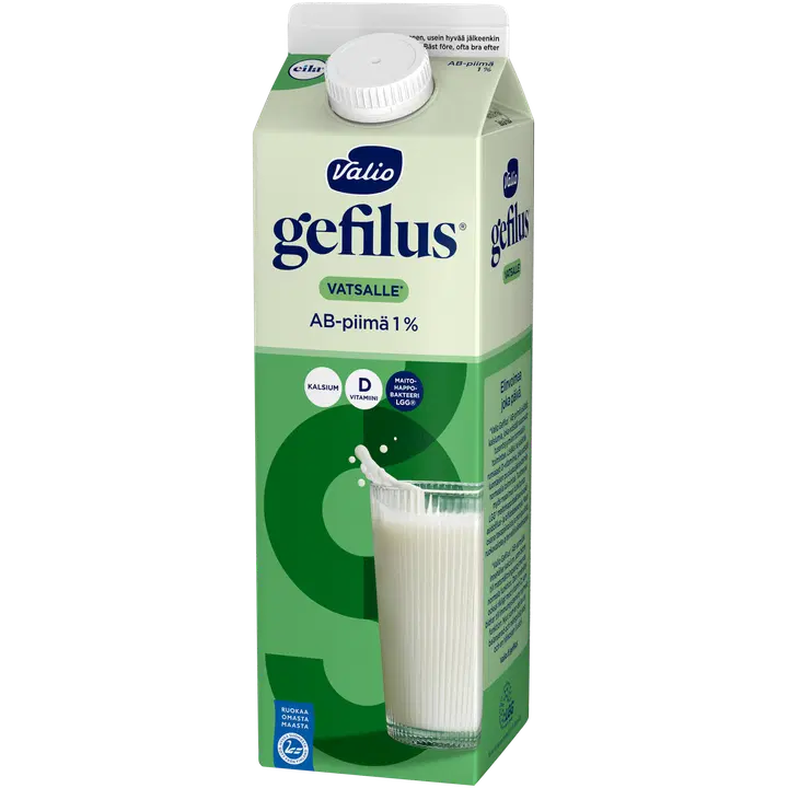 Valio Gefilus® AB-surmjölk 1% 1 l laktosfri