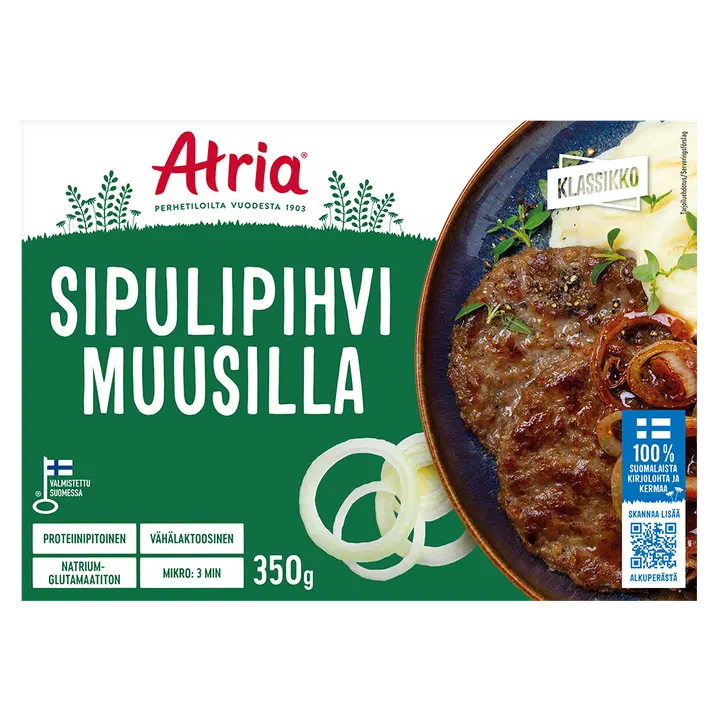 Atria Sipulipihvi Muusilla 350g