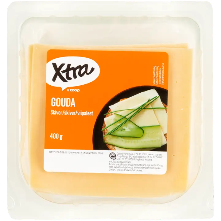 Xtra Gouda 27 % juustoviipaleet 400 g