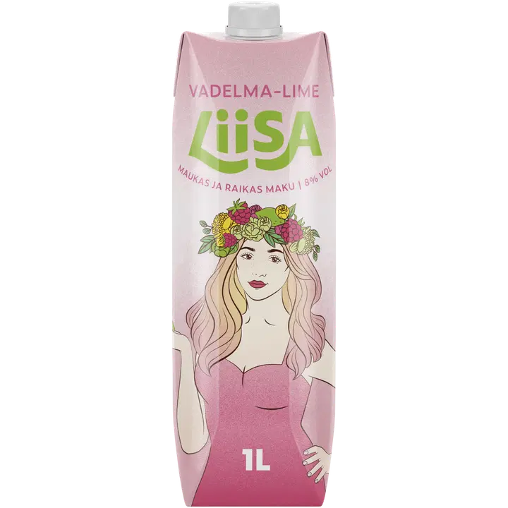 Liisa Vadelma-Lime 8 til-% 1 L tetra