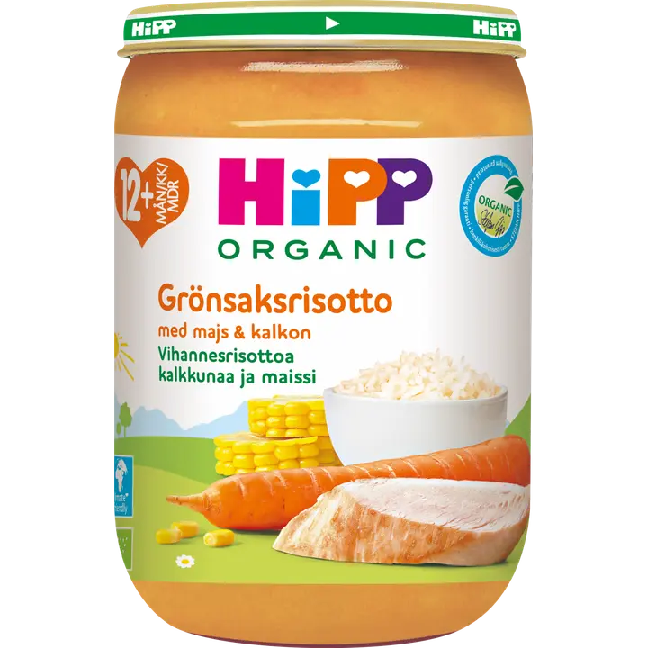 Hipp 220g Luomu Vihannesrisottoa & kalkkunaa 12kk