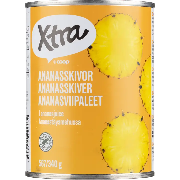 Xtra ananasviipaleet mehussa 567/340g