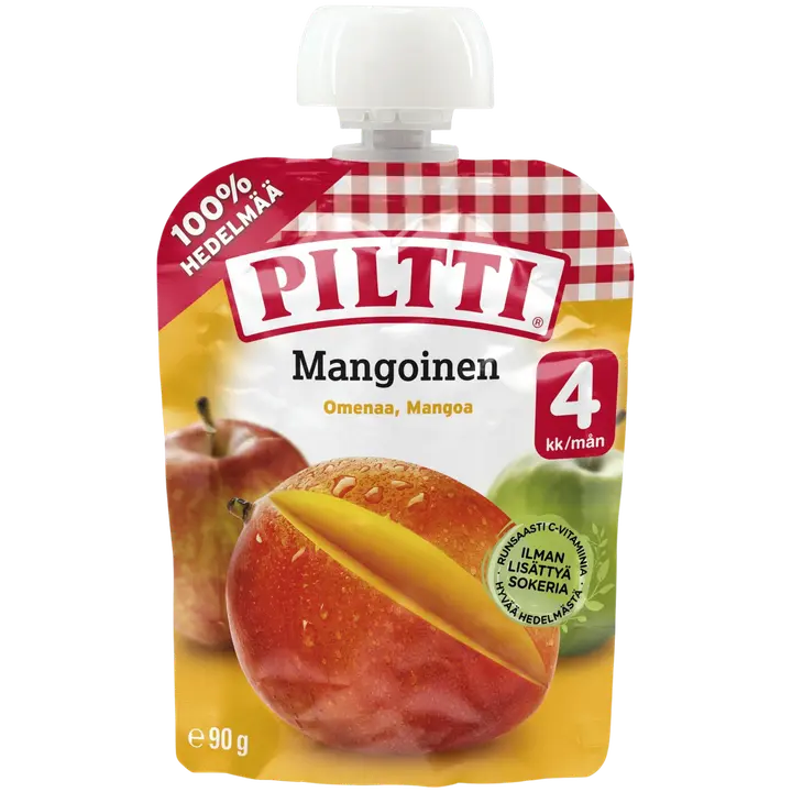 Piltti 90g Mangoinen hedelmäsose 4kk annospussi