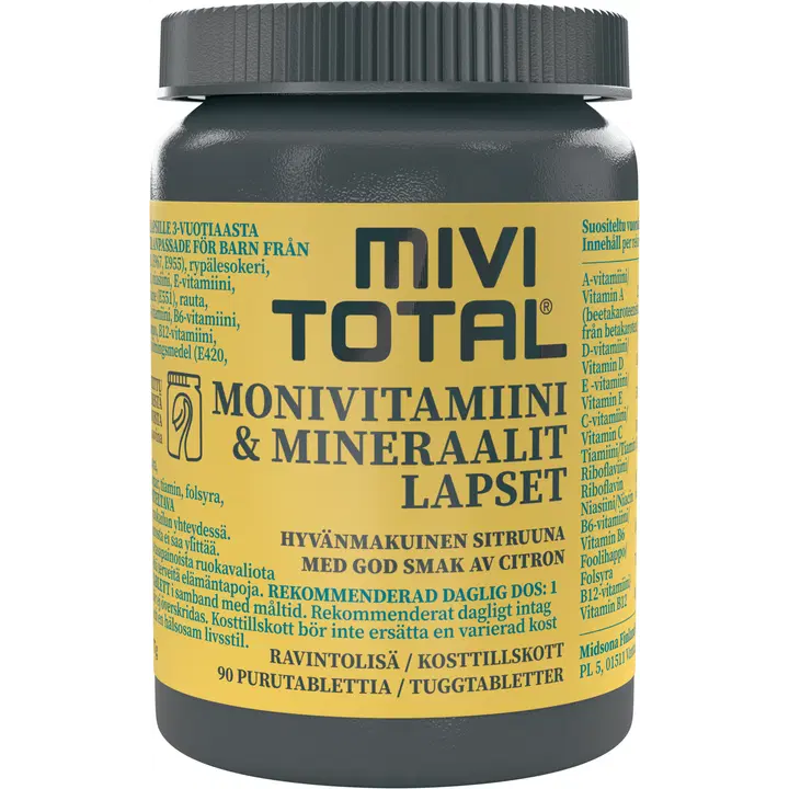 Mivitotal Monivitamiini & mineraalit Lapset 90 purutabl
