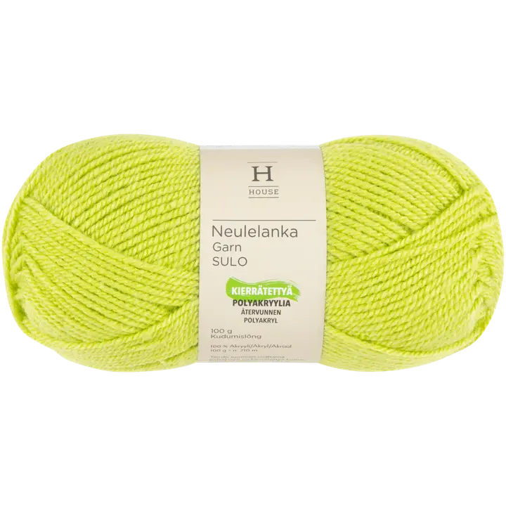 House neulelanka akryyli Sulo 100 g Light green 5086