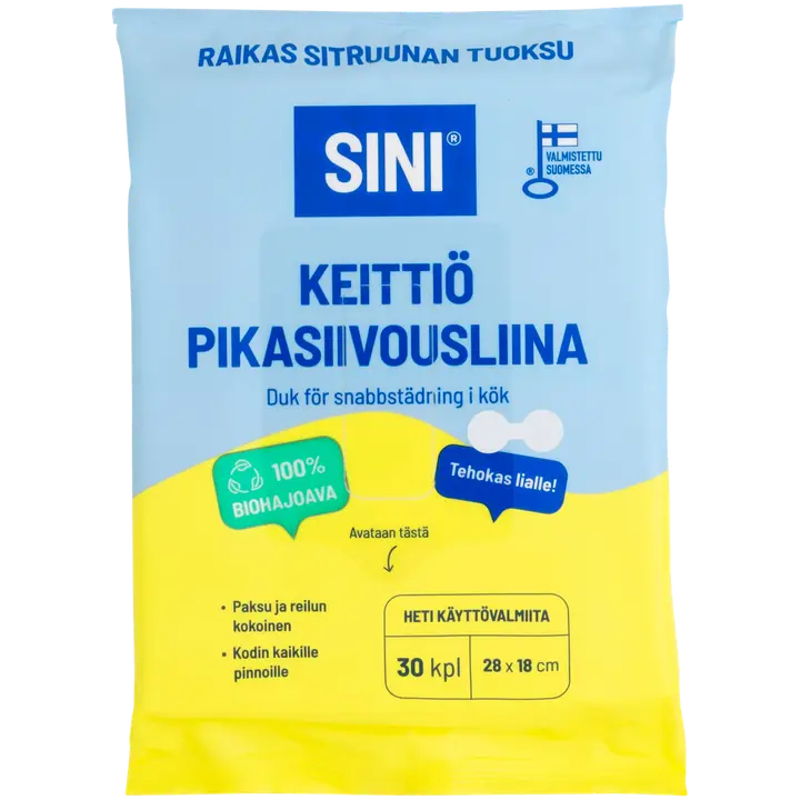 SINI Keittiö kostea pikasiivousliina 30 kpl