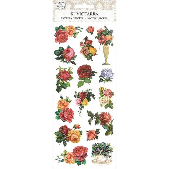 J.K. Primeco kuviotarra Ruusut vintage