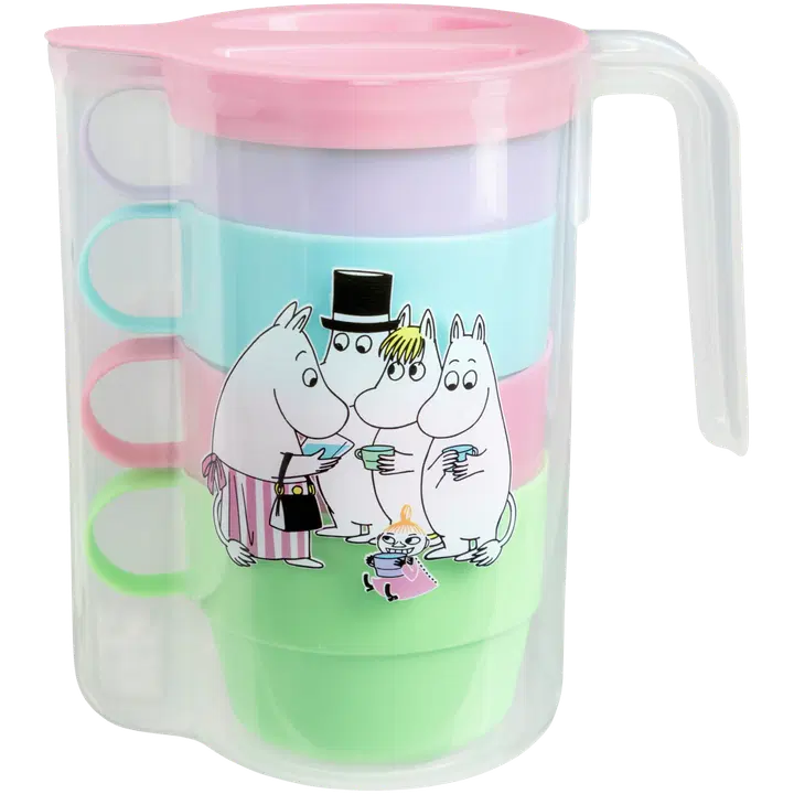 Martinex Muumi pikniksetti kannu ja 4 mukia