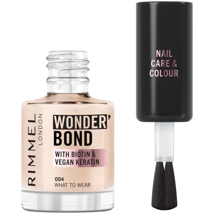 Rimmel London Wonderbond Nail Polish 12 ml, 004 What to Wear kynsilakka