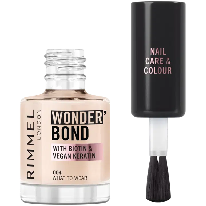 Rimmel Wonderbond Nail Polish 12 ml, 004 What to Wear kynsilakka