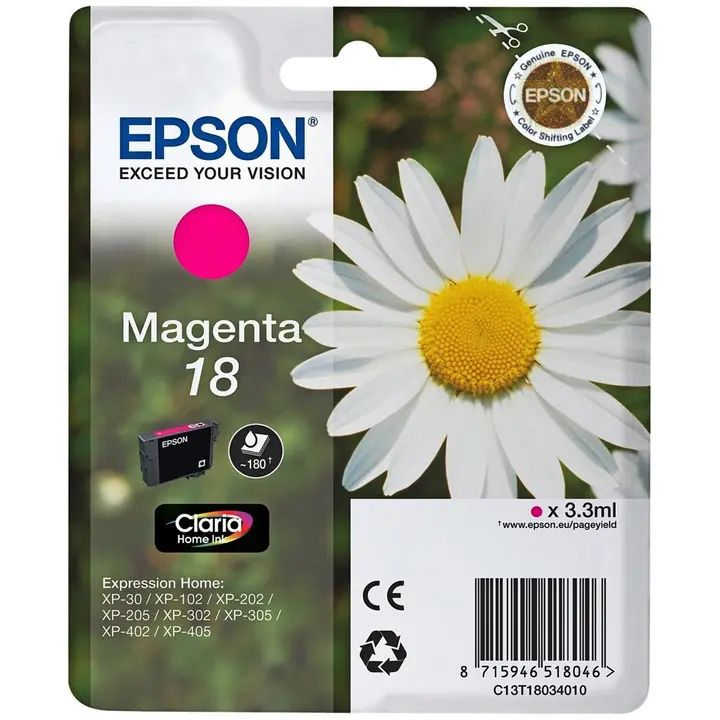 Epson mustepatruuna magenta 18