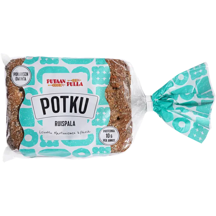 PutaanPulla Potku Ruispala 6 kpl/320g halkaistu siementäysjyväruisleipä