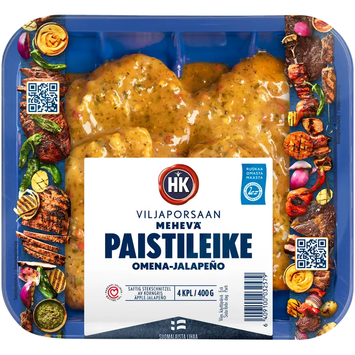 HK Viljaporsaan mehevä paistileike omena-jalapeno 400g