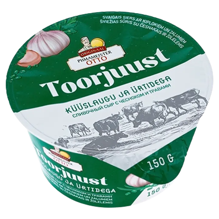 Piimameister Otto toorjuust küüslaugu ja ürtidega 150g