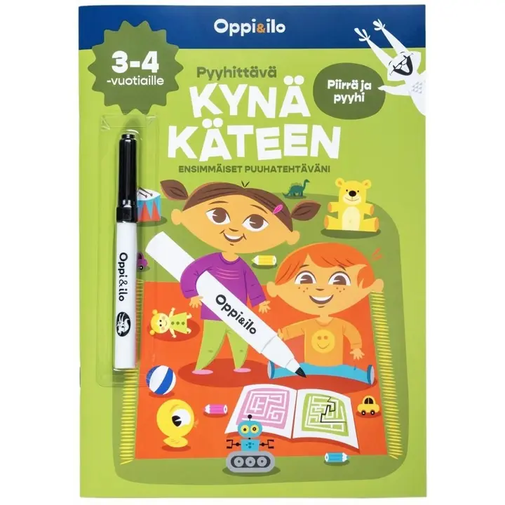Parantainen, Pyyhittävä Kynä käteen -puuhakirja 3-4 v - Ensimmäiset puuhatehtäväni