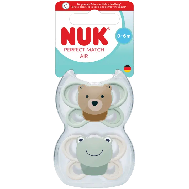 NUK Perfect Match Huvitutti Koko 1 Air CL1 2/PKT