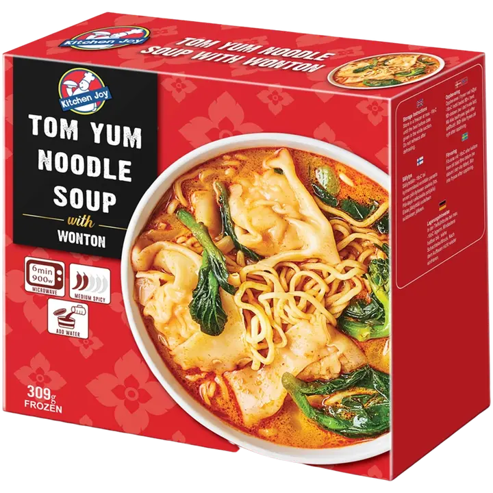 309g Kitchen Joy Tom Yum Wonton nuudelikeitto katkaravuilla