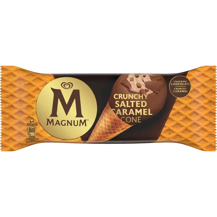 Magnum Salted Caramel Crunchy Cone Jäätelötuutti 150ml/93g