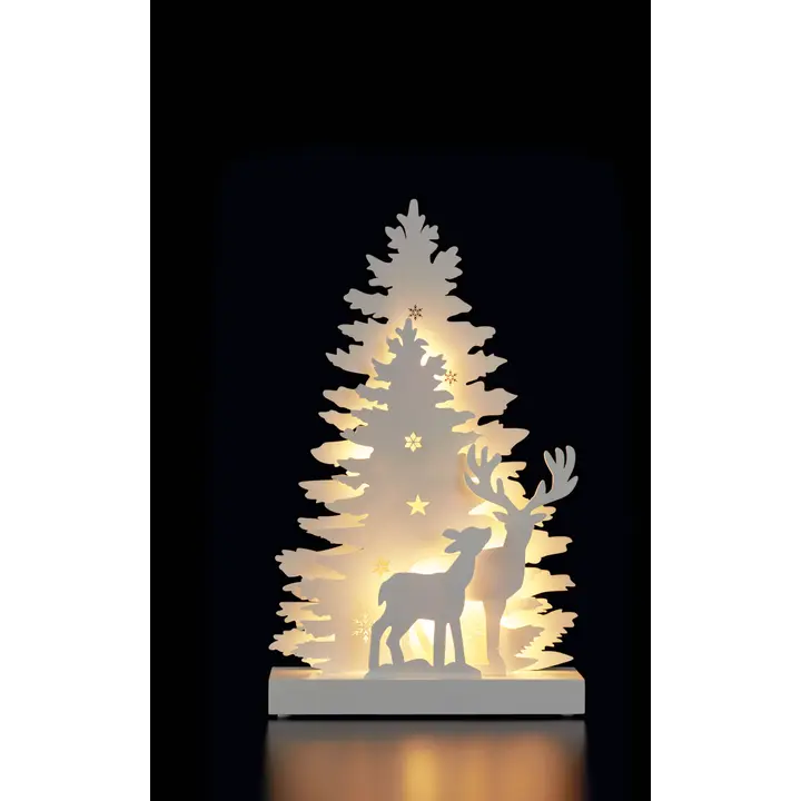 Led-siluett winter forest 35cm 10led 2 x