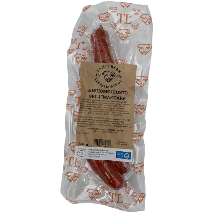Tampereen Lihajaloste Sinihomejuusto Grillimakkara 280g