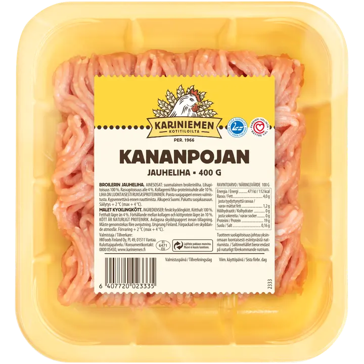 Kariniemen Kananpojan jauheliha 400 g