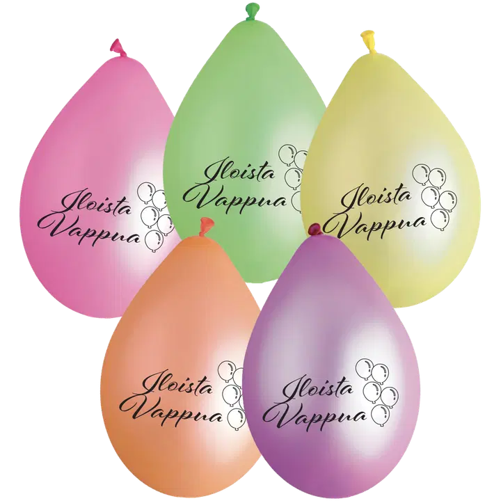 Iloista vappua pallot NEON 5 kpl