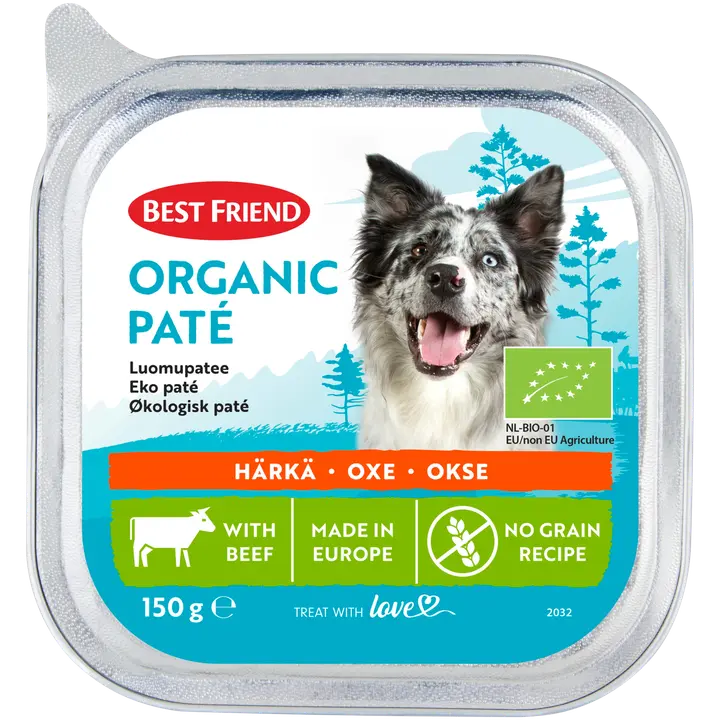 Best Friend Häränmakuinen luomupatee koirille 150g