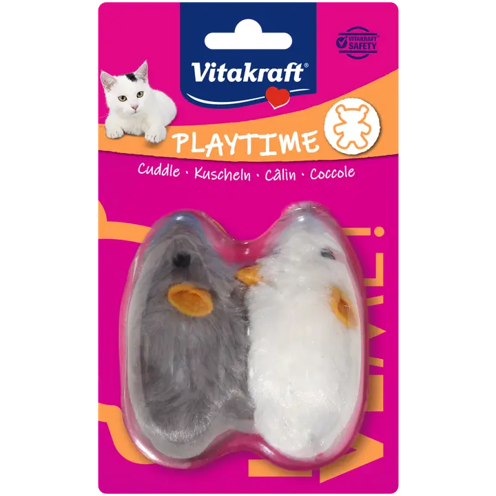 Vitakraft Pehmohiiret vinkuva kissan lelu 2kpl