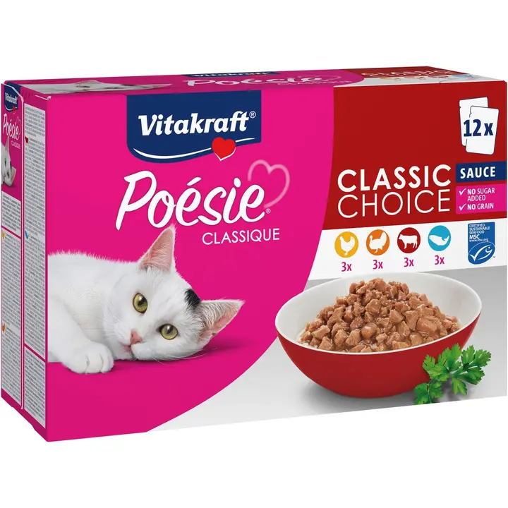 Vitakraft Poésie Classic kassitoiduvalik kastmes 12x85g