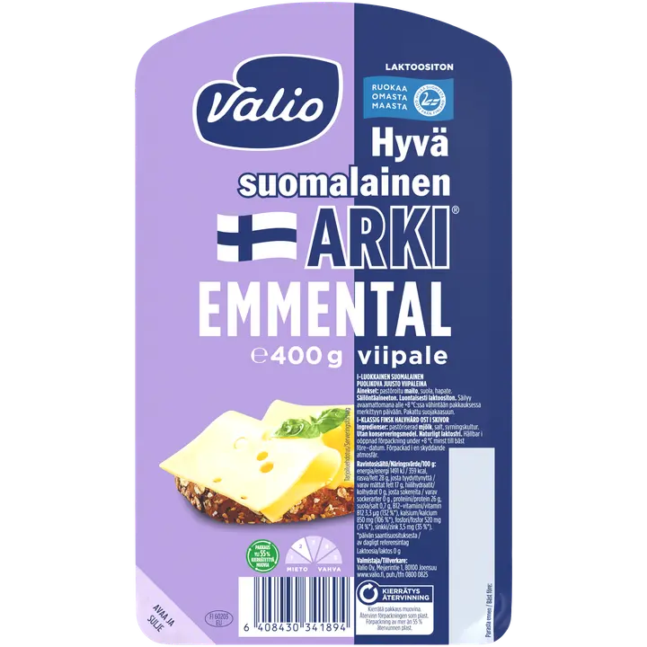 Valio Hyvä suomalainen Arki® emmentalviipale e400 g