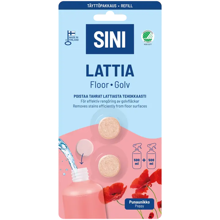 SINI Lattiapuhdistusaine täyttöpakkaus - 2 tablettia