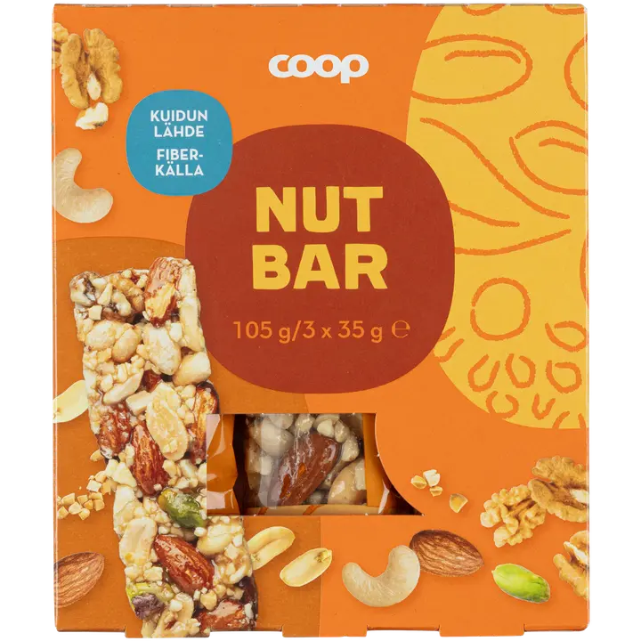Coop pähkinäpatukka 105 g 3 kpl