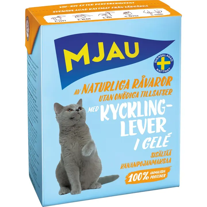 Mjau täissööt kassidele, kanapoja maks tarrendis 380 g