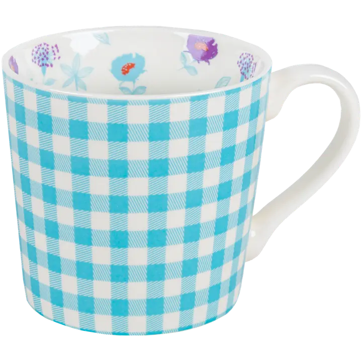 House muki Ruutu 4 dl, sininen