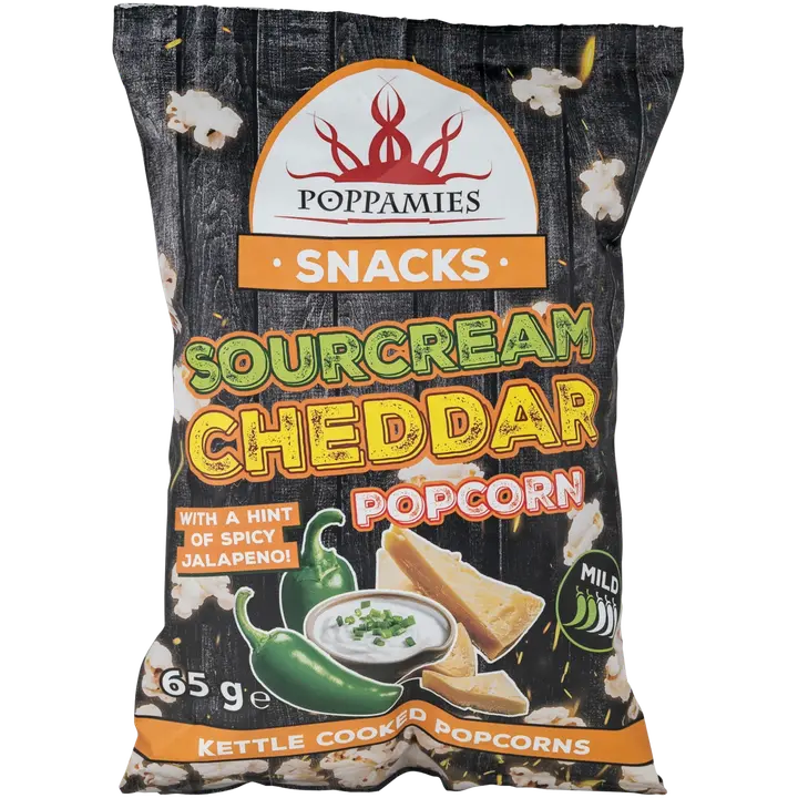 Poppamies Snacks Sourcream Cheddar Popcorn 65g