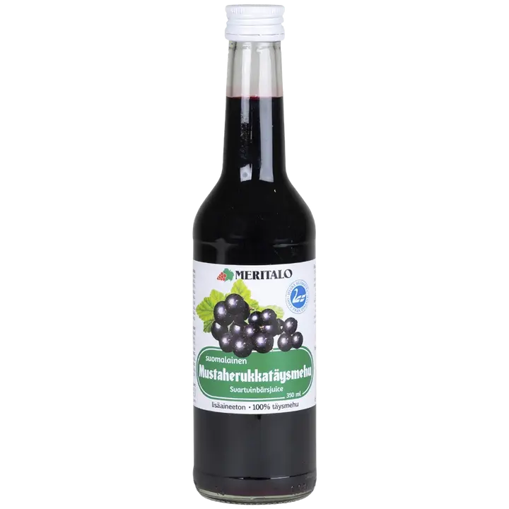 Meritalo Suomalainen Mustaherukkatäysmehu 350ml sokeroimaton