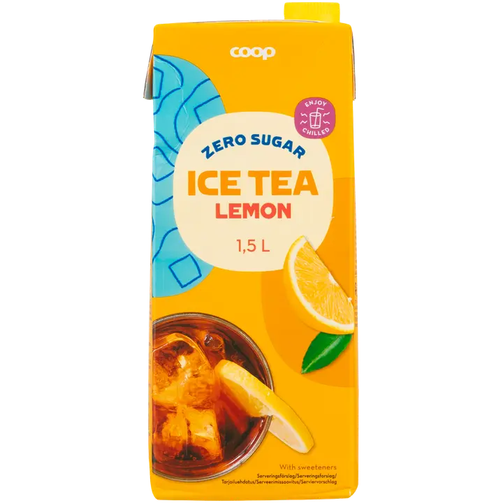 Coop jäätee sitruuna sokeriton 1,5 l