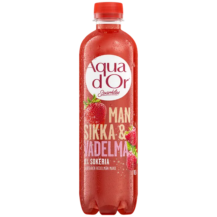Aqua d'Or Sparkles, Mansikka ja Vadelma 0,5L