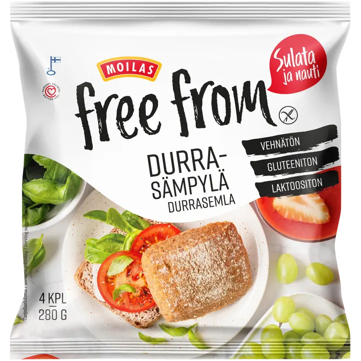 Moilas Free From Durrasämpylä 4/280g kypsä pakaste