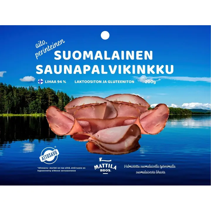 Mattila Bros. Suomalainen Saunapalvikinkku 200g, siivutettu