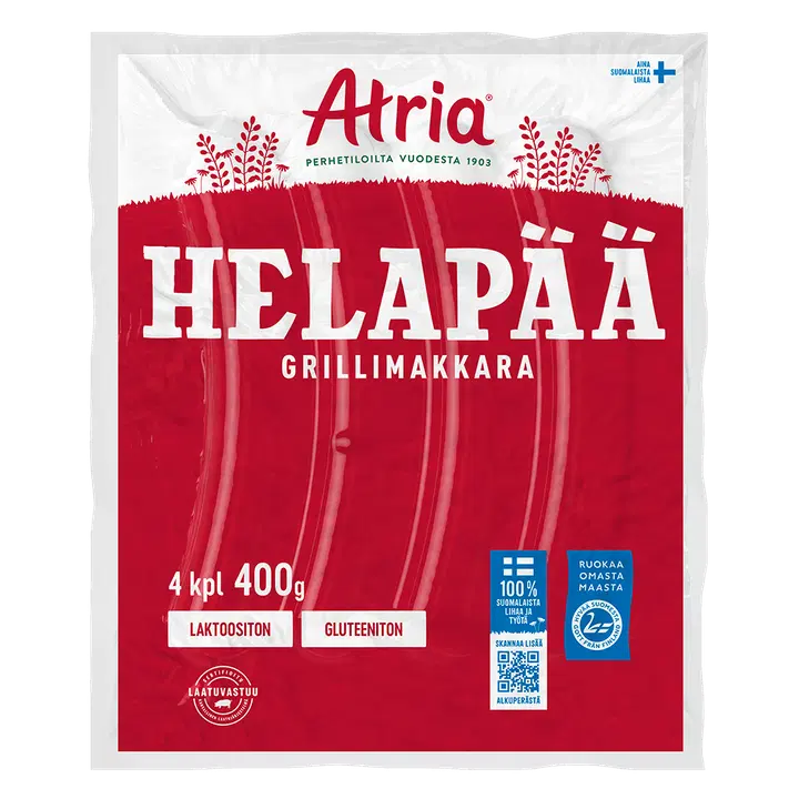 Atria Helapää Grillimakkara 550g