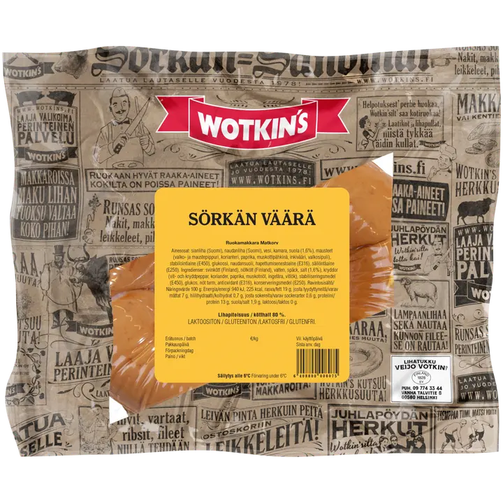 Wotkin´s 380g Sörkanväärä ruokamakkara