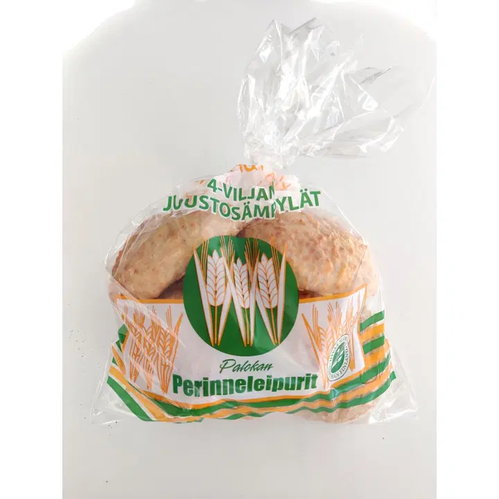 Palokan Perinneleipurit 4-viljan juustosämpylät 350 g