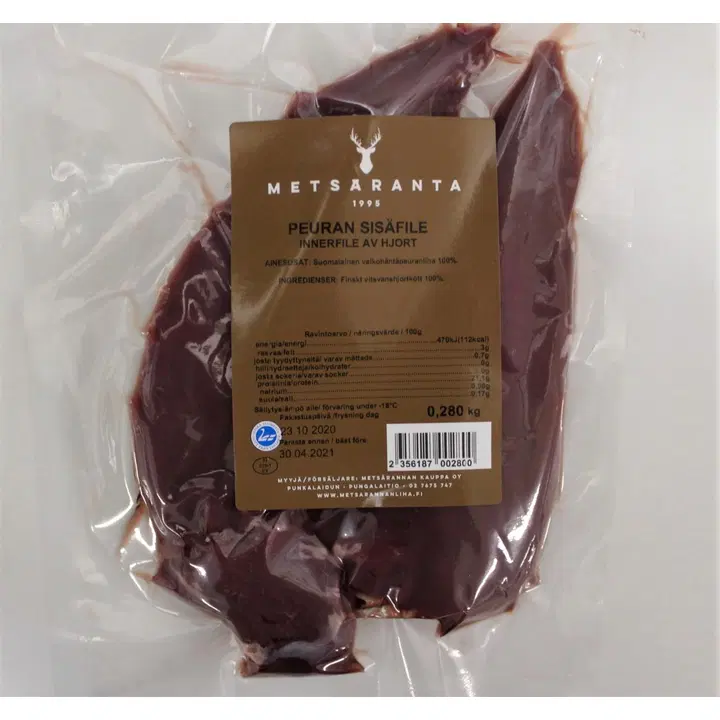 Metsäranta Valkohäntäpeuran sisäfilee, pakaste