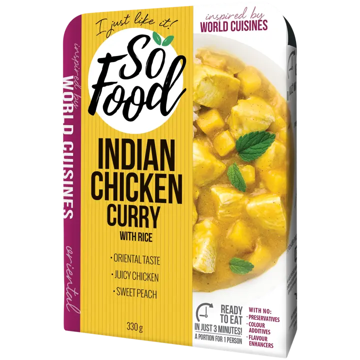 So Food kana virsiku-karrikastmes 330g