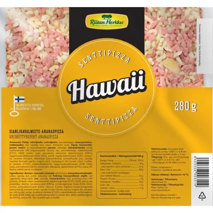 Riitan Herkku Senttipizza Hawaii 280g