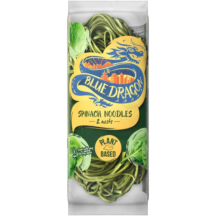 Blue Dragon Vehnänuudeli pinaatti 125g