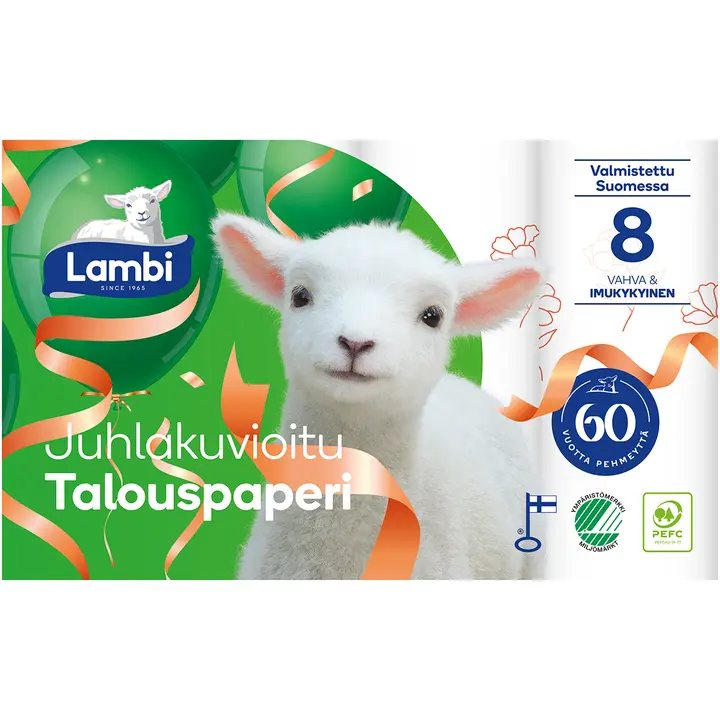 Lambi talouspaperi 8rl kuvioitu