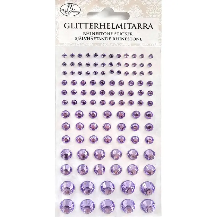 J.K. Primeco glitterhelmitarra vaalea lila